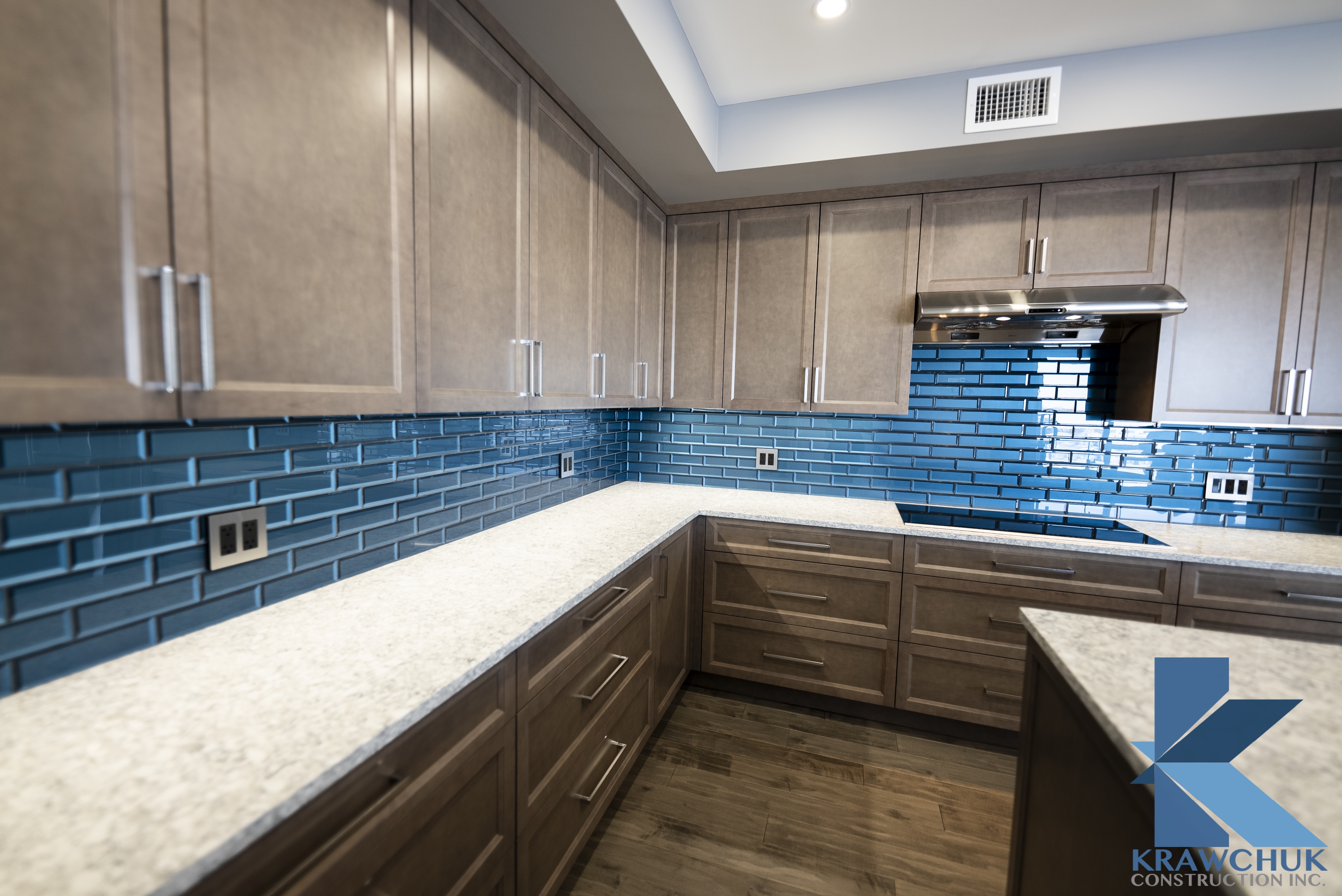 A brand new kitchen renovation completed by Krawchuk Construction Inc.